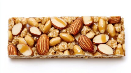 Nutty energy snack bar kitchen food photography bright background close-up healthy living