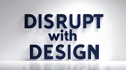 Obraz premium Bold typography on a minimalist background delivering a strong message about creativity