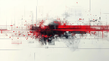 Dynamic abstract art explosion digital canvas modern design contemporary style high-contrast colors