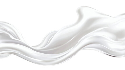 White smoke curve wave isolated on white