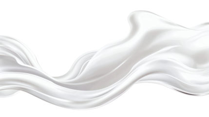 White smoke curve wave isolated on white