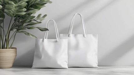 Cotton Shopping Bags Mockup For Your Design