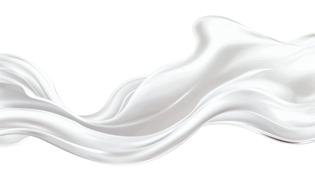 White smoke curve wave isolated on white