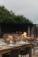 table setting for a dinner