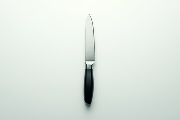 Modern Kitchen Knife on White Background
