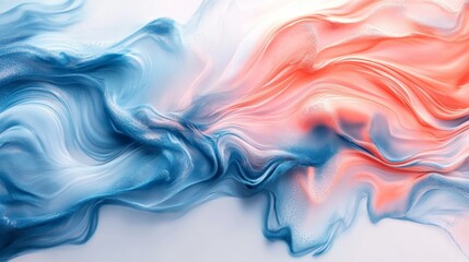 Fototapeta premium Abstract Fluid Art Displaying Flowing Colors Blended Together Smoothly