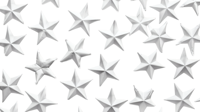 White star spikes overlay isolated on white