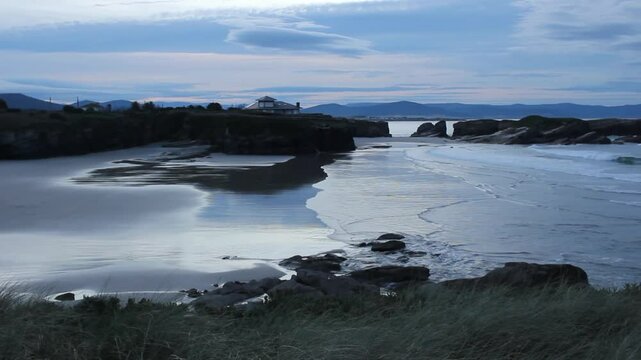 Os Castros beach in Ribadeo, Spain