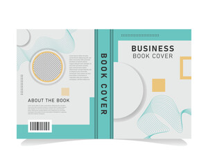 Minimal modern book cover design with abstract geometric style design