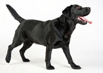 Full Body of a Black Labrador Retriever