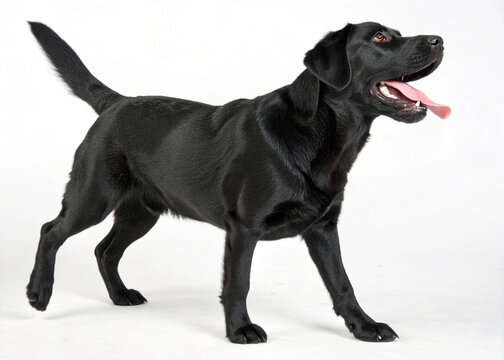 Full Body of a Black Labrador Retriever