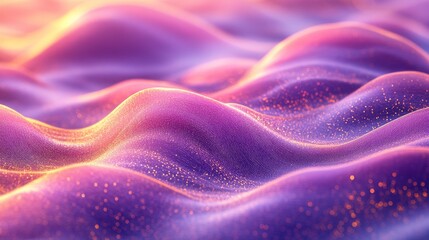 Obraz premium Abstract waves of purple and pink with sparkly glowing elements