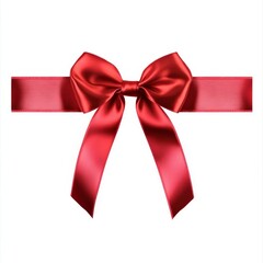 Fototapeta premium red bow isolated on white background