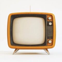 Retro TV isolated on white background