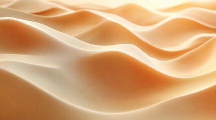 Obraz premium A soft rendering depicts curving shapes of sand dunes in sunlight