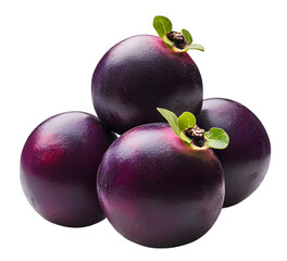High-Resolution Photograph of an Purple mangosteen - PNG