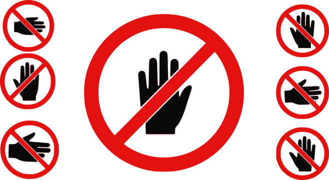 Do not touch vector sign
