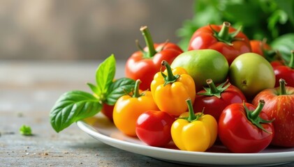 Close-up of assorted healthy foods arranged in pyramid shape, food pyramid, fresh produce