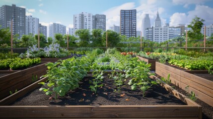 Fototapeta premium Greenhouse with rows of seedlings and young plants growing in pots
