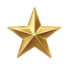Fototapeta premium A simple star-shaped spark, with sharp edges and light reflections on a white background.