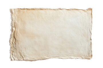 A blank, vintage-style paper with a torn edge on a white background