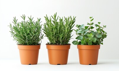 Fototapeta premium Potted Rosemary and Eucalyptus
