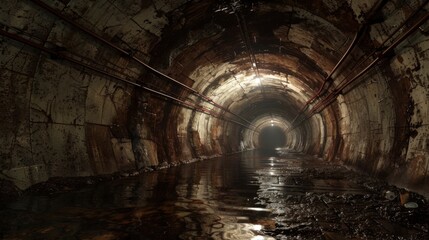 Dark Subterranean Tunnel System Background