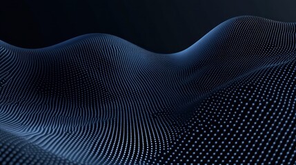Abstract Digital Landscape:  A mesmerizing wave of data points forming a surreal, undulating terrain, evoking a sense of calm and mystery.