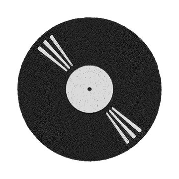 black vinyl record white lines clip art preview