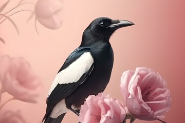 Obraz premium crow on a branch