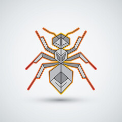 Modern ant logo can be used for company logo or clothing geometric design
