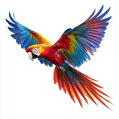 Fototapeta premium colorful parrot isolated on white