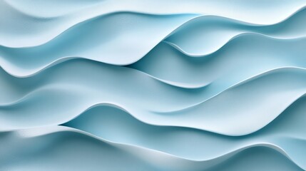 Obraz premium Abstract blue flowing wave forms in a digitally created artwork