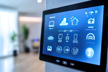 Smart Home Control Panel Interface Modern Technology System Automation
