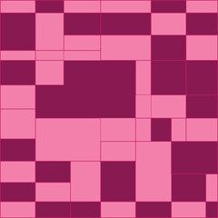Pink checkerboard pattern. Transparent, transparency chequered effect seamless square grid background Pro Vector
