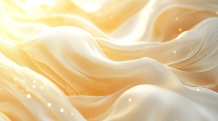 Beautiful flowing cloth lit with soft yellow light and sparkles