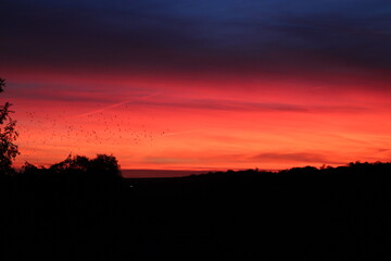 sunset in the mountains
