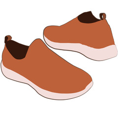 Fototapeta premium Pair of orange shoes