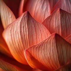 Sacred Lotus, highlighting the intricate details of its petals