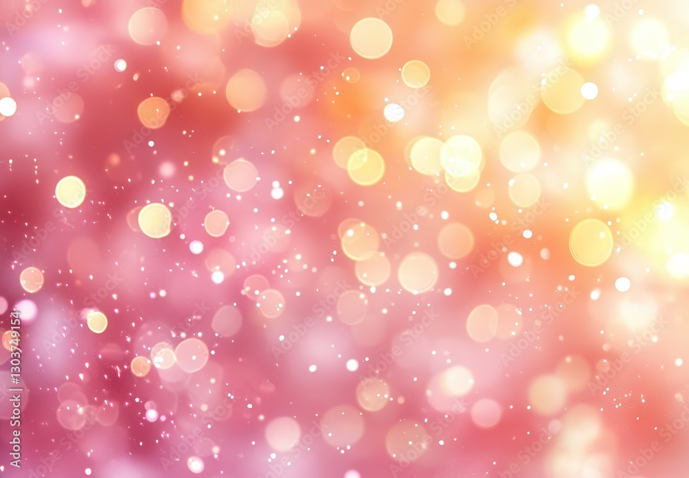 Poster soft and dreamy bokeh background with beautiful pink and yellow gradient for use in various design p