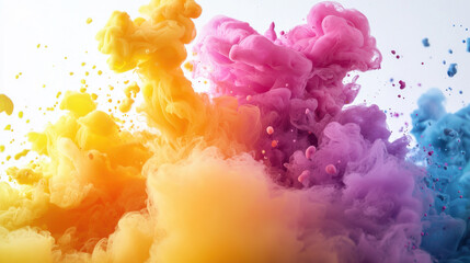Fototapeta premium Colorful ink dispersing in water creates captivating visual display