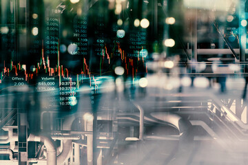 engineering and industry stock market business background