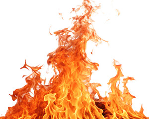 Fire flame on transparent background. Generated with AI