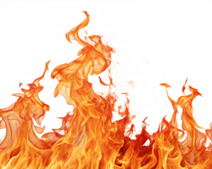 Fire flame on transparent background. Generated with AI