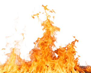 Fire flame on transparent background. Generated with AI