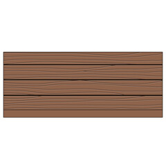 Brown Wooden Table Top With Texture. Flat and Simple Style.