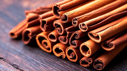 Warm cinnamon sticks evoking cozy winter vibes