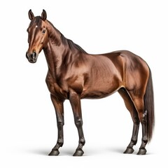 Obraz premium A striking cutout of a horse against a pure white backdrop, perfect for creative projects and design work.