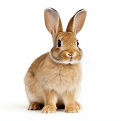 Obraz premium A playful rabbit silhouette cut out against a clean white background, perfect for crafts and designs.