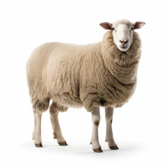 Obraz premium A clean, crisp dicut of a sheep, perfect for showcasing pastoral themes in graphic design projects.
